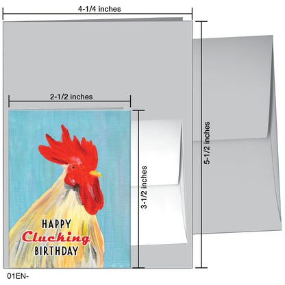 Rooster Faverolles, Greeting Card (8371B), Enclosure, printedcanvas.com