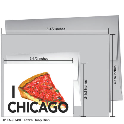Pizza Deep Dish, Greeting Card (8749C), Enclosure, printedcanvas.com