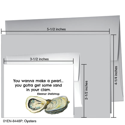 Oysters, Greeting Card (8448P), Enclosure Card, www.printedcanvas.com