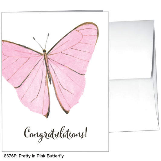 Pretty in Pink Butterfly, Greeting Card (8676F), A2, printedcanvas.com