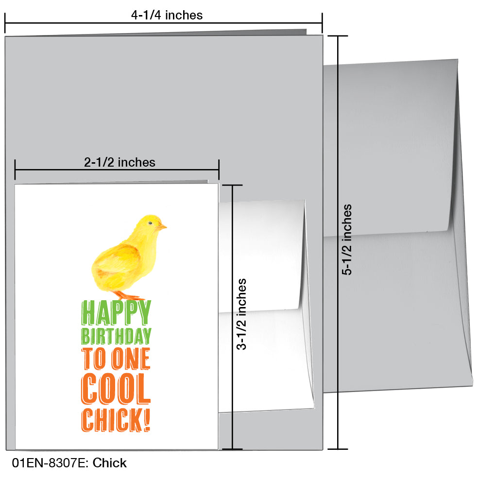 Chick, Greeting Card (8307E), Enclosure Card, printedcanvas.com