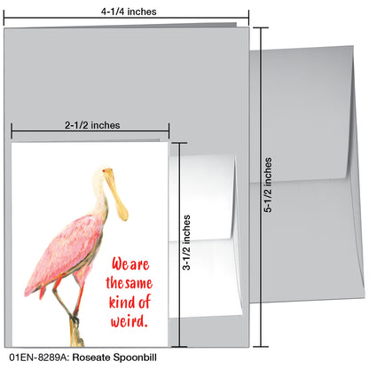 Roseate Spoonbill, Greeting Card (8289A), Enclosure Card, www.printedcanvas.com