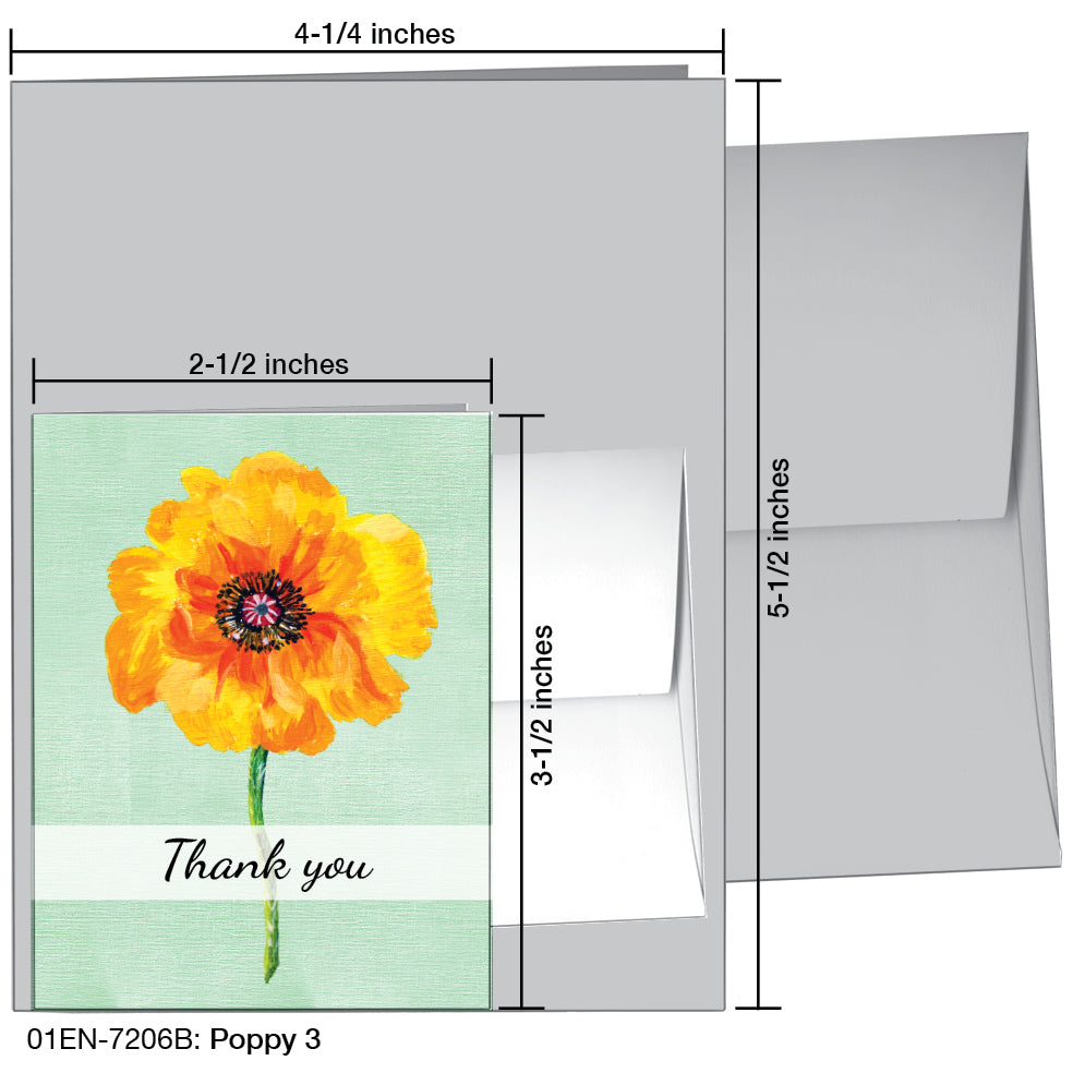 Poppy 03, Greeting Card (7206B), Enclosure, printedcanvas.com
