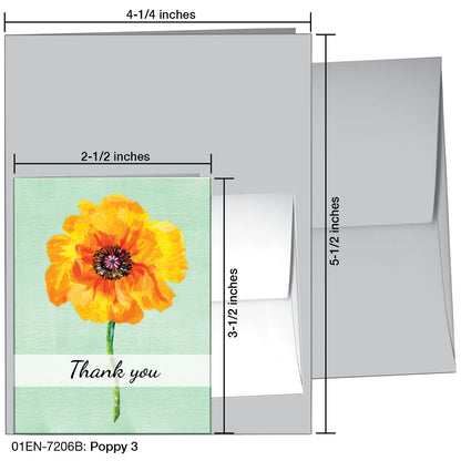 Poppy 03, Greeting Card (7206B), Enclosure, printedcanvas.com