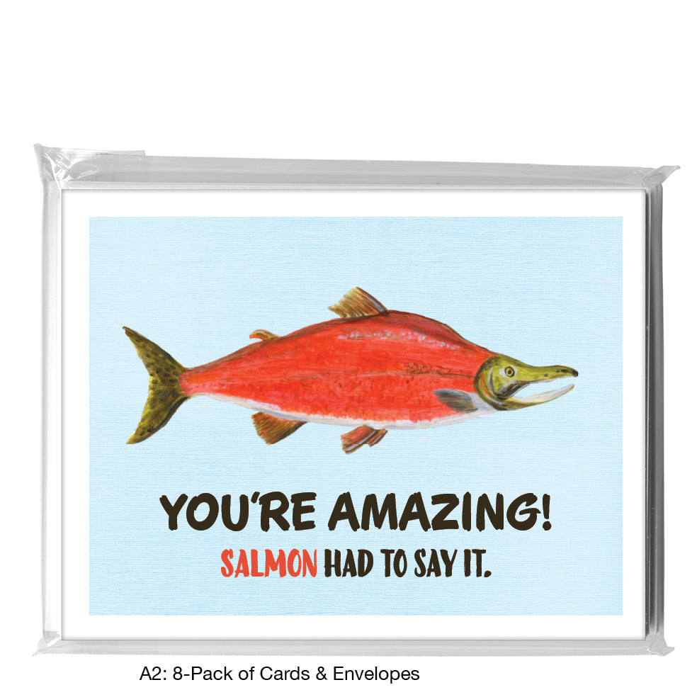 Sockeye Salmon, Greeting Card (8261D), A2 8-Pack, printedcanvas.com