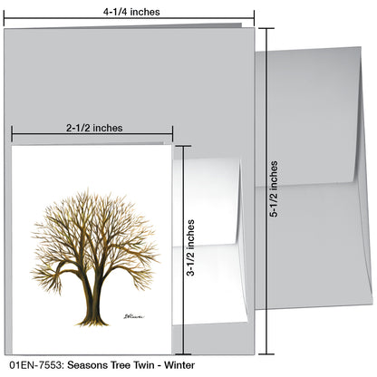 Seasons Tree Twin, Greeting Card (7553), Enclosure, printedcanvas.com