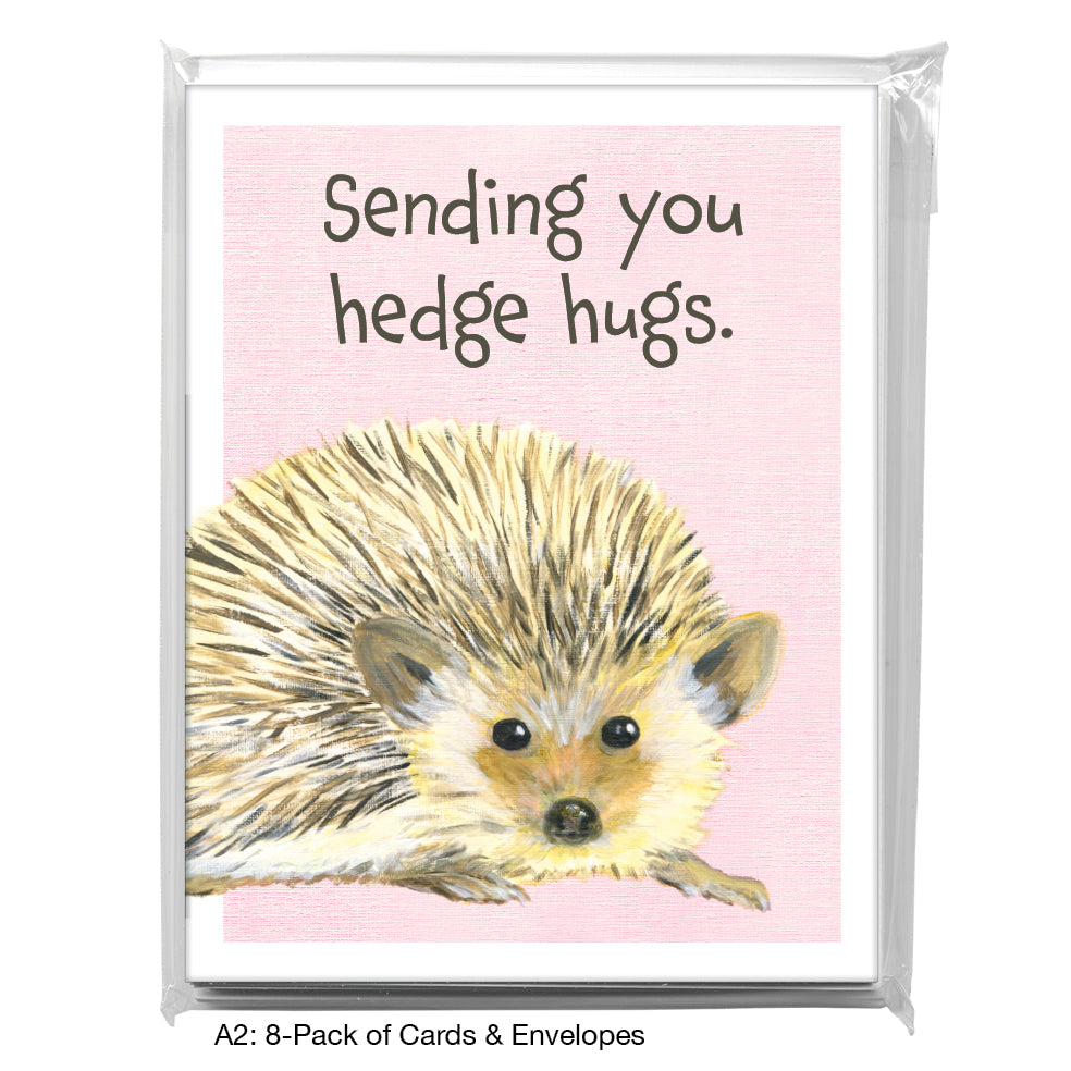 Roundy Hedgehog, Greeting Card (8417B), A2 8-Pack, printedcanvas.com