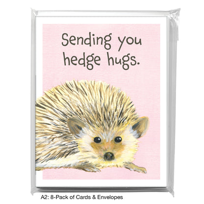 Roundy Hedgehog, Greeting Card (8417B), A2 8-Pack, printedcanvas.com