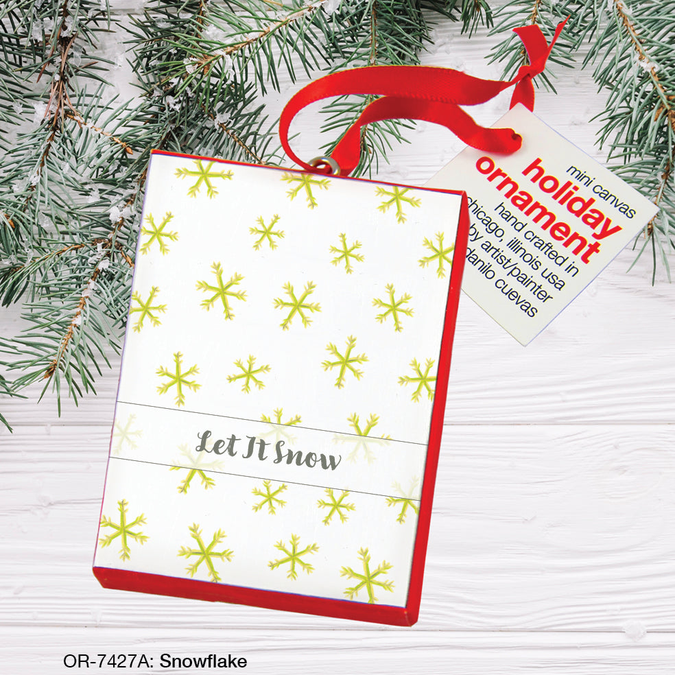 Snowflake, Ornament (OR-7427A), Front, printedcanvas.com