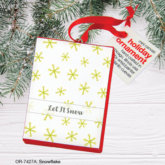Snowflake, Ornament (OR-7427A), Front, printedcanvas.com
