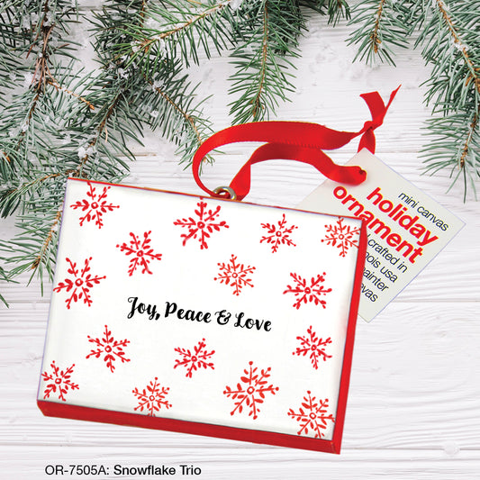 Snowflake Trio, Ornament (OR-7505A), Front, printedcanvas.com