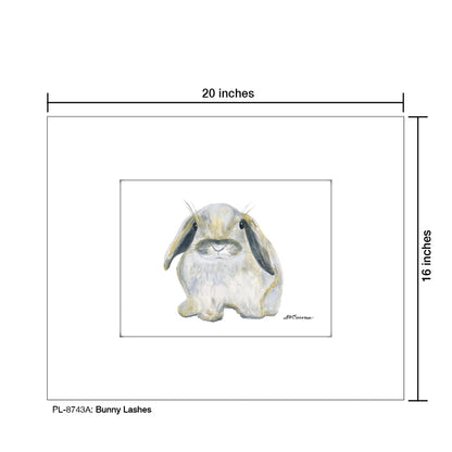 Bunny Lashes, Print (#8743A), Printe Matted, www.printedcanvas.com
