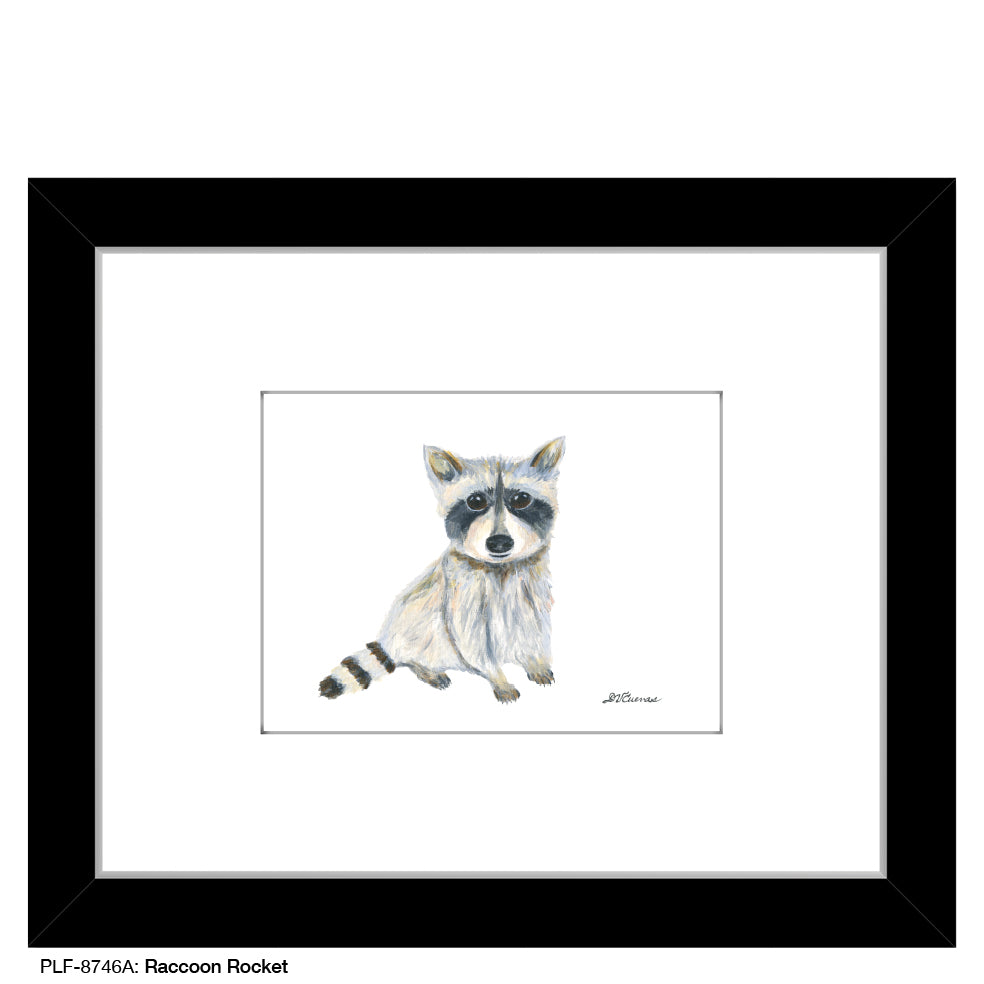 Raccoon Rocket, Print (#8746A), Print Matted, www.printedcanvas.com