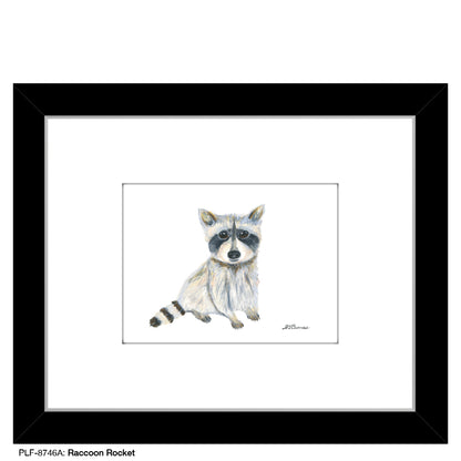 Raccoon Rocket, Print (#8746A), Print Matted, www.printedcanvas.com