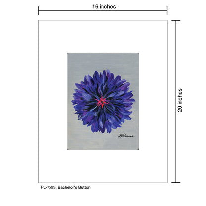 Bachelor's Button, Print (#7299) - Printed Canvas
