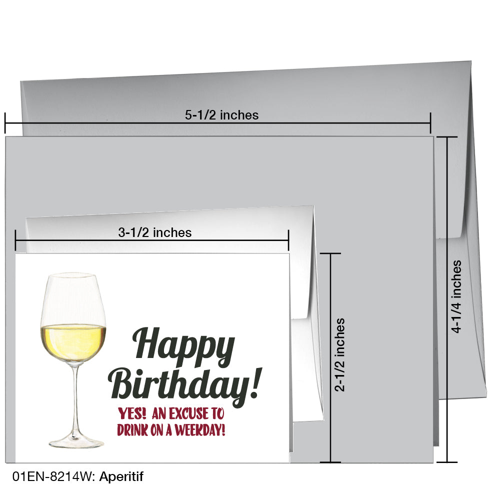Aperitif, Greeting Card (8214W), Enclosure Card, www.printedcanvas.com