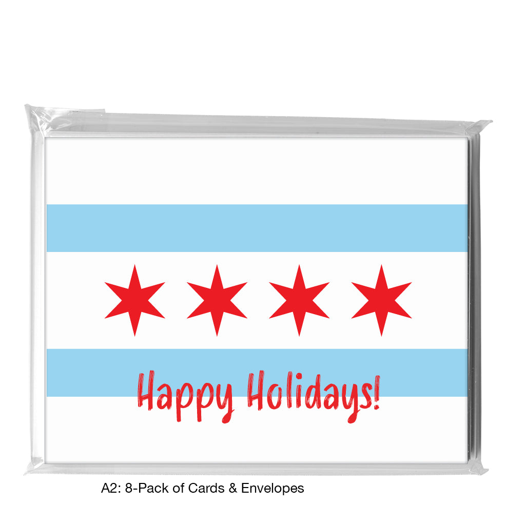 Hello, from Chicago, Greeting Card (8399G), 8-Pack, www.printedcanvas.com