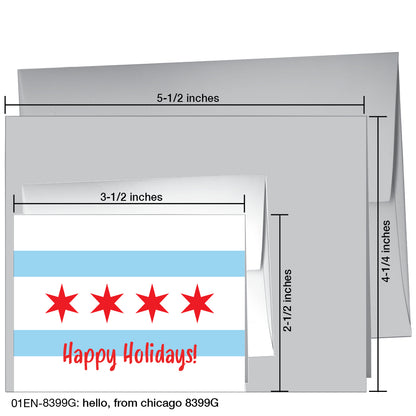 Hello, from Chicago, Greeting Card (8399G), Enclosure, www.printedcanvas.com