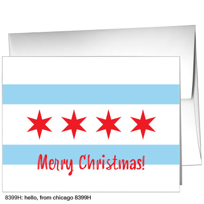 Hello, from Chicago, Greeting Card (8399H), Front, www.printedcanvas.com