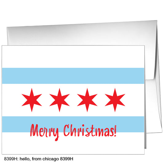 Hello, from Chicago, Greeting Card (8399H), A2 Card Front, www.printedcanvas.com