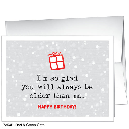 Red & Green Gifts, Greeting Card (7354D), A2, printedcanvas.com