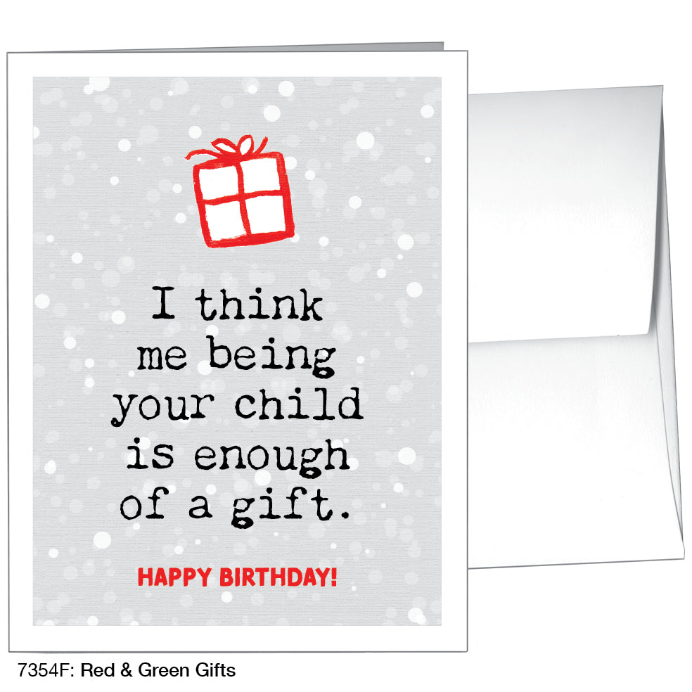 Red & Green Gifts, Greeting Card (7354F), A2, printedcanvas.com