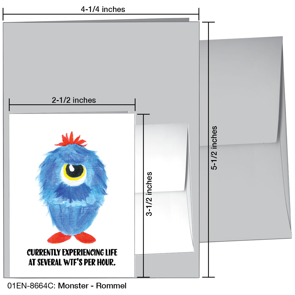 Monster - Rommel, Greeting Card (8664C), Enclosure, printedcanvas.com