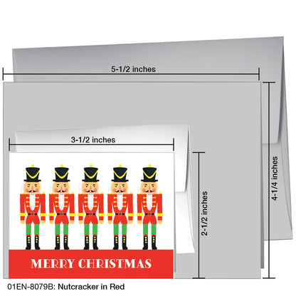 Nutcracker in Red, Greeting Card (8079B), Enclosure Card, printedcanvas.com