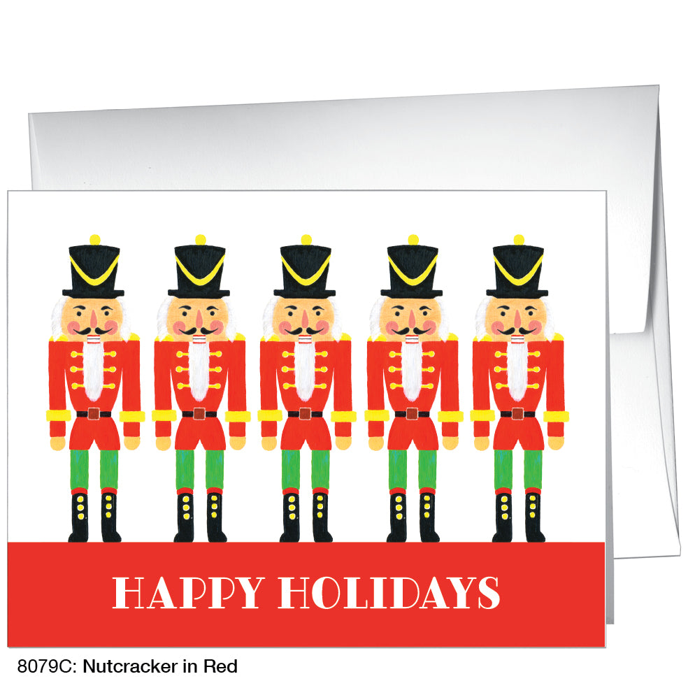 Nutcracker In Red, Greeting Card (8079C), A2, printedcanvas.com