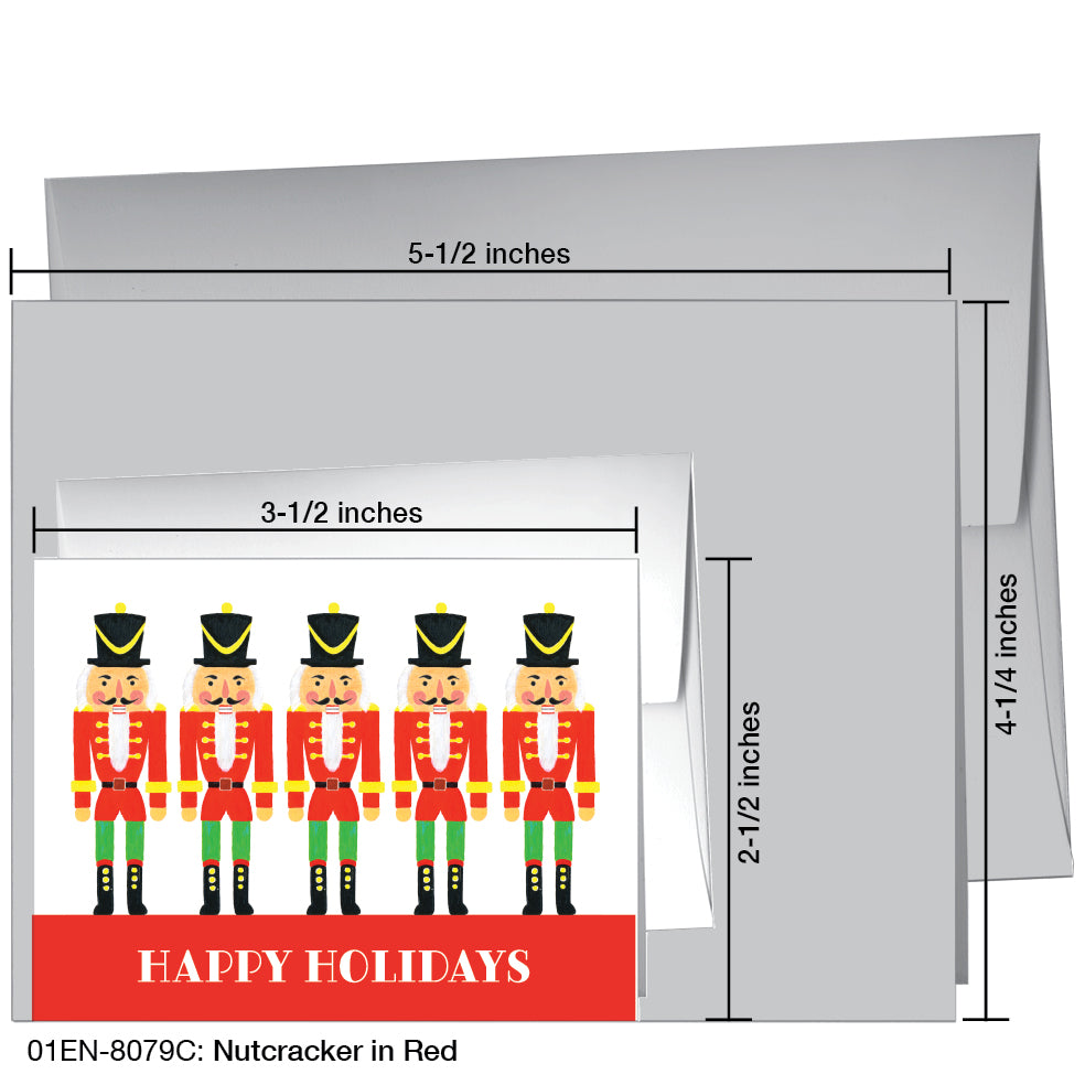 Nutcracker In Red, Greeting Card (8079C), Enclosure, printedcanvas.com