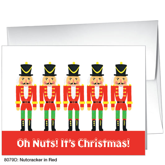Nutcracker In Red, Greeting Card (8079D), A2, printedcanvas.com