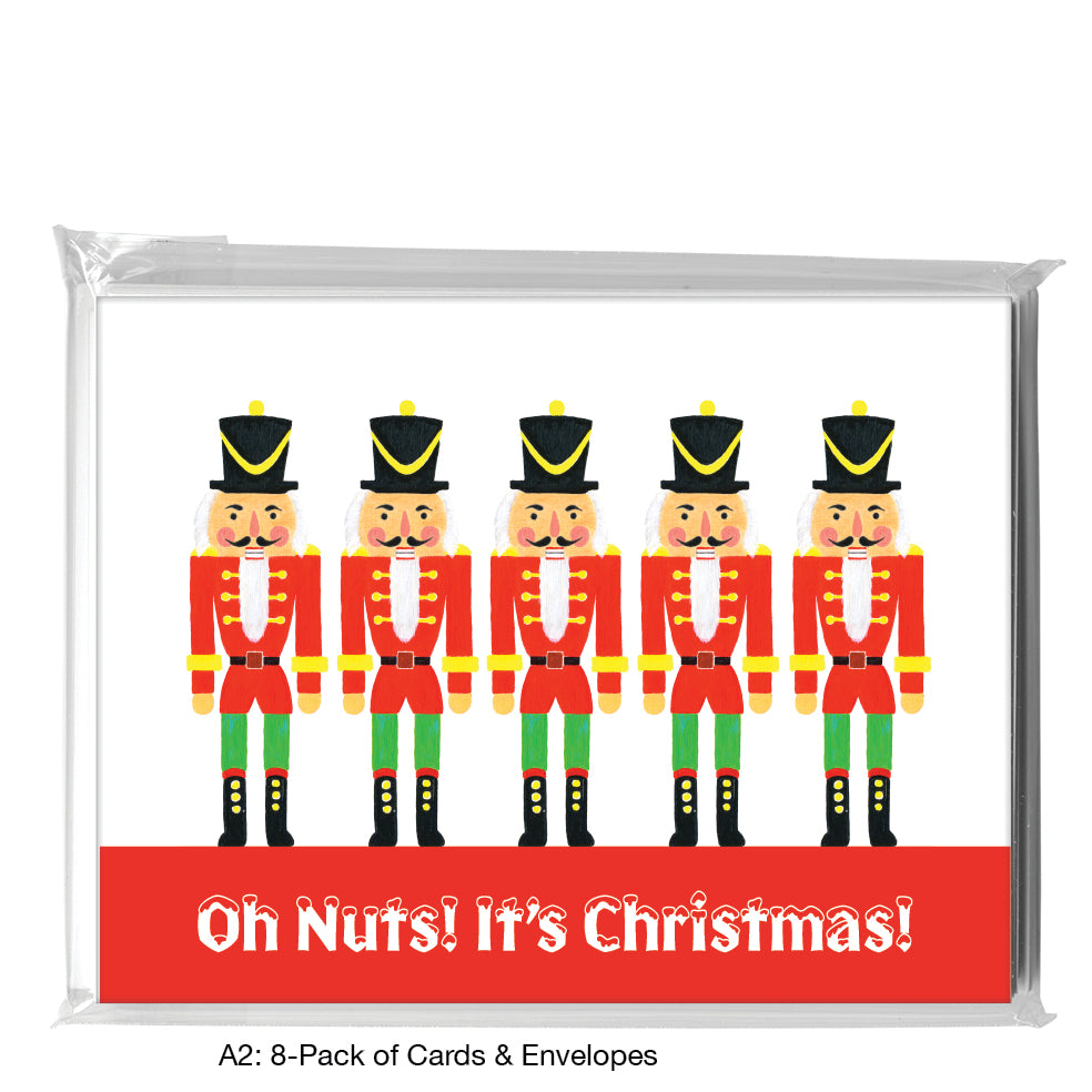 Nutcracker In Red, Greeting Card (8079D), A2 8-Pack, printedcanvas.com