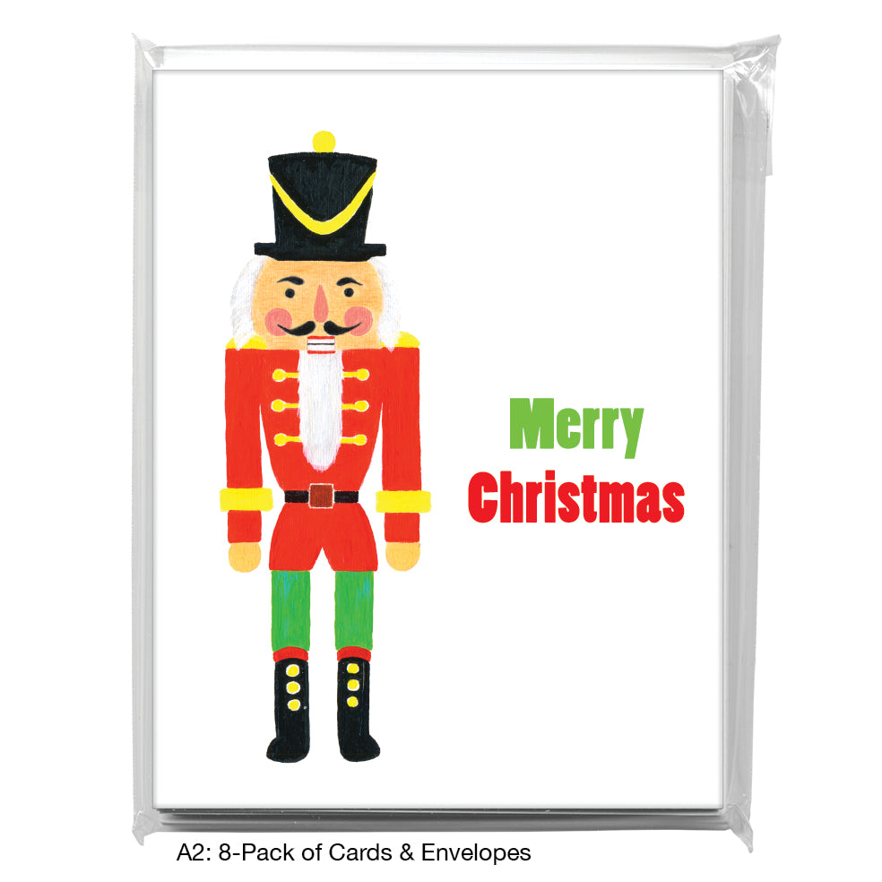 Nutcracker In Red, Greeting Card (8079EA), A2 8-Pack, printedcanvas.com