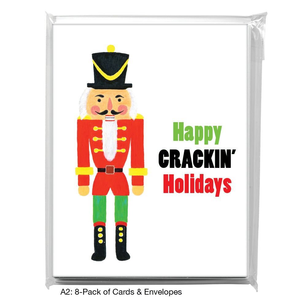 Nutcracker In Red, Greeting Card (8079F), A2 8-Pack, printedcanvas.com