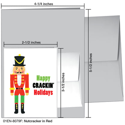 Nutcracker In Red, Greeting Card (8079F), Enclosure, printedcanvas.com