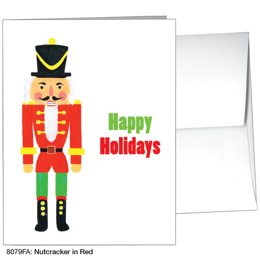 Nutcracker In Red, Greeting Card (8079FA), A2, printedcanvas.com