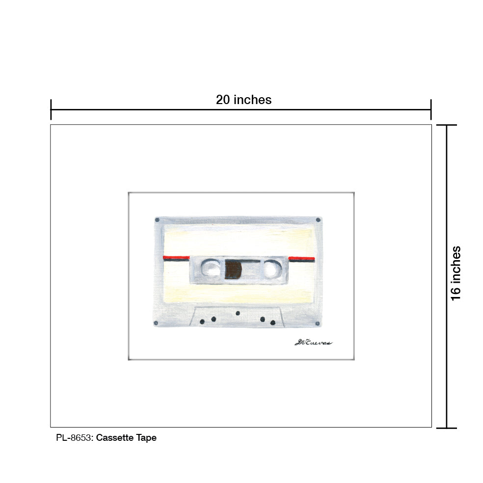 Cassette Tape, Print (#8653) - Printed Canvas