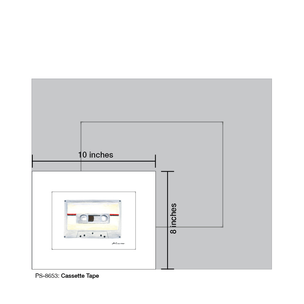 Cassette Tape, Print (#8653) - Printed Canvas