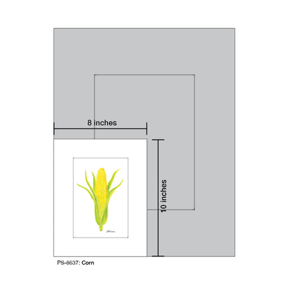 Corn, Print (#8637A), Print Matted, www.printedcanvas.com