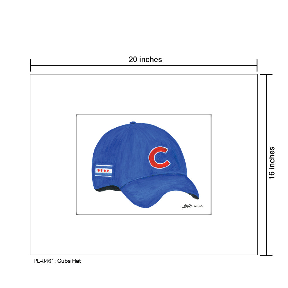 Cubs Hat, Print (#8461) - Printed Canvas