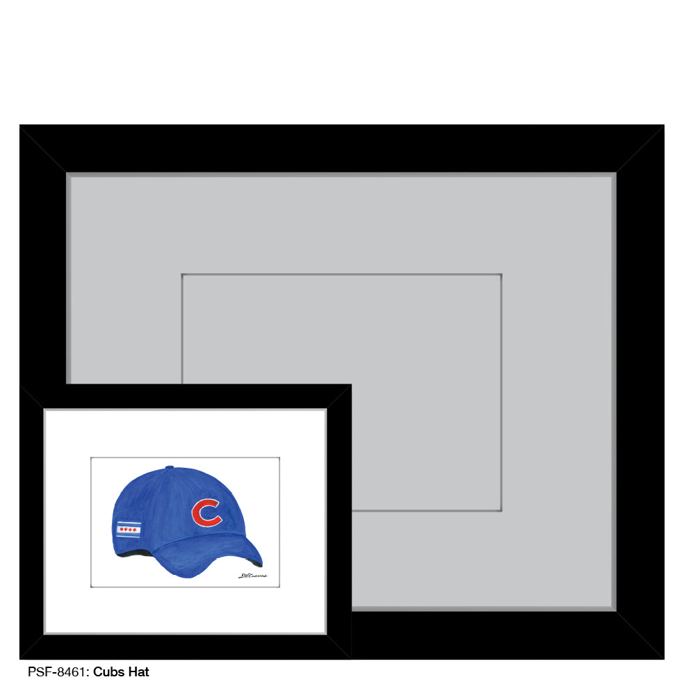 Cubs Hat, Print (#8461) - Printed Canvas