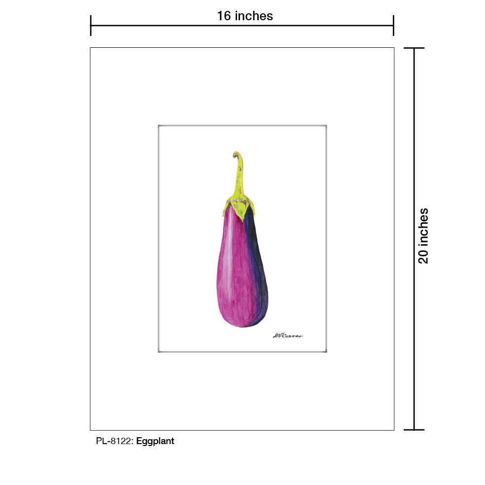 Eggplant, Print (#8122A), Printe Matted, www.printedcanvas.com