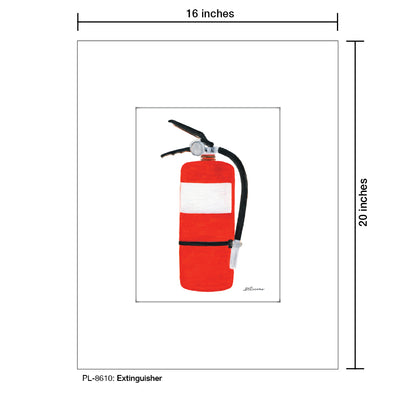 Extinguisher, Print (#8610C), Printe Matted, www.printedcanvas.com