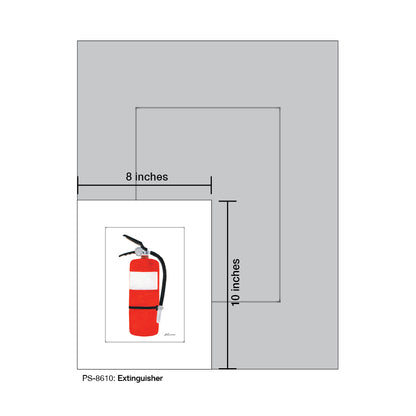 Extinguisher, Print (#8610C), Print Matted, www.printedcanvas.com
