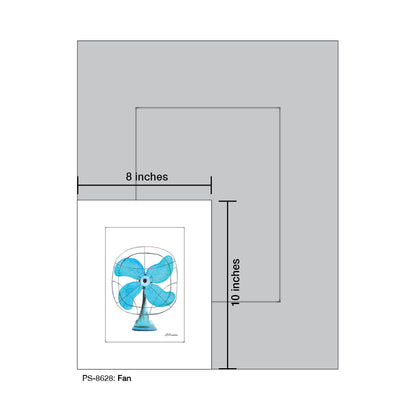 Fan, Print (#8628) - Printed Canvas
