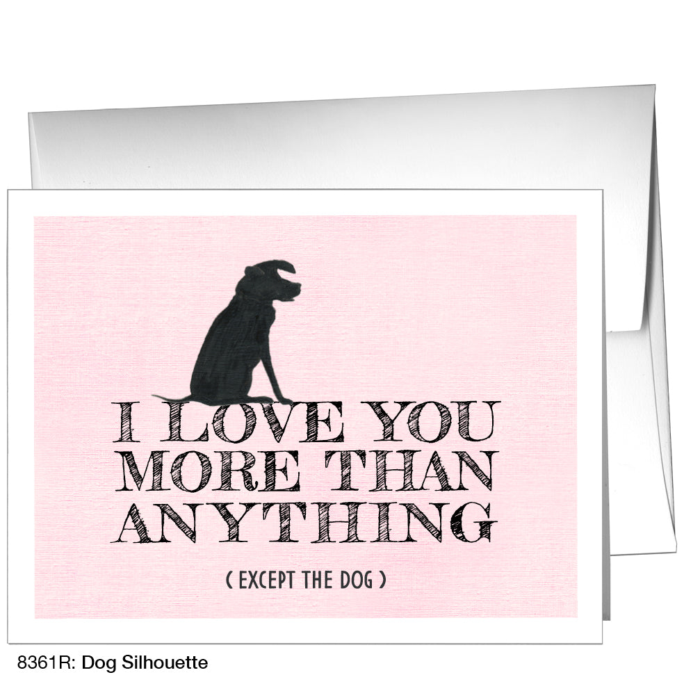 Dog Silhouette, Greeting Card (8361R), A2, printedcanvas.com