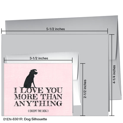 Dog Silhouette, Greeting Card (8361R), Enclosure, printedcanvas.com