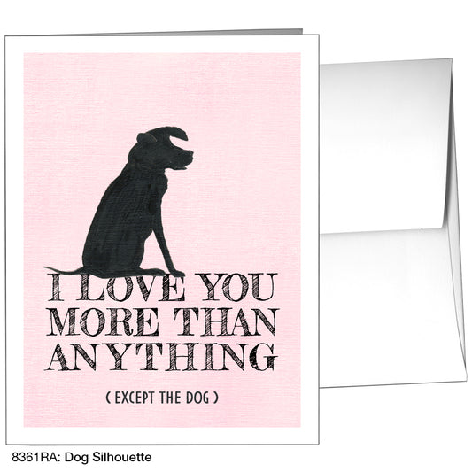Dog Silhouette, Greeting Card (8361RA), A2, printedcanvas.com