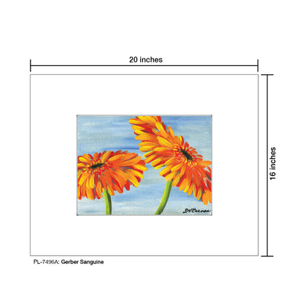 Gerber Sanguine, Print (#7496A), Printe Matted, www.printedcanvas.com