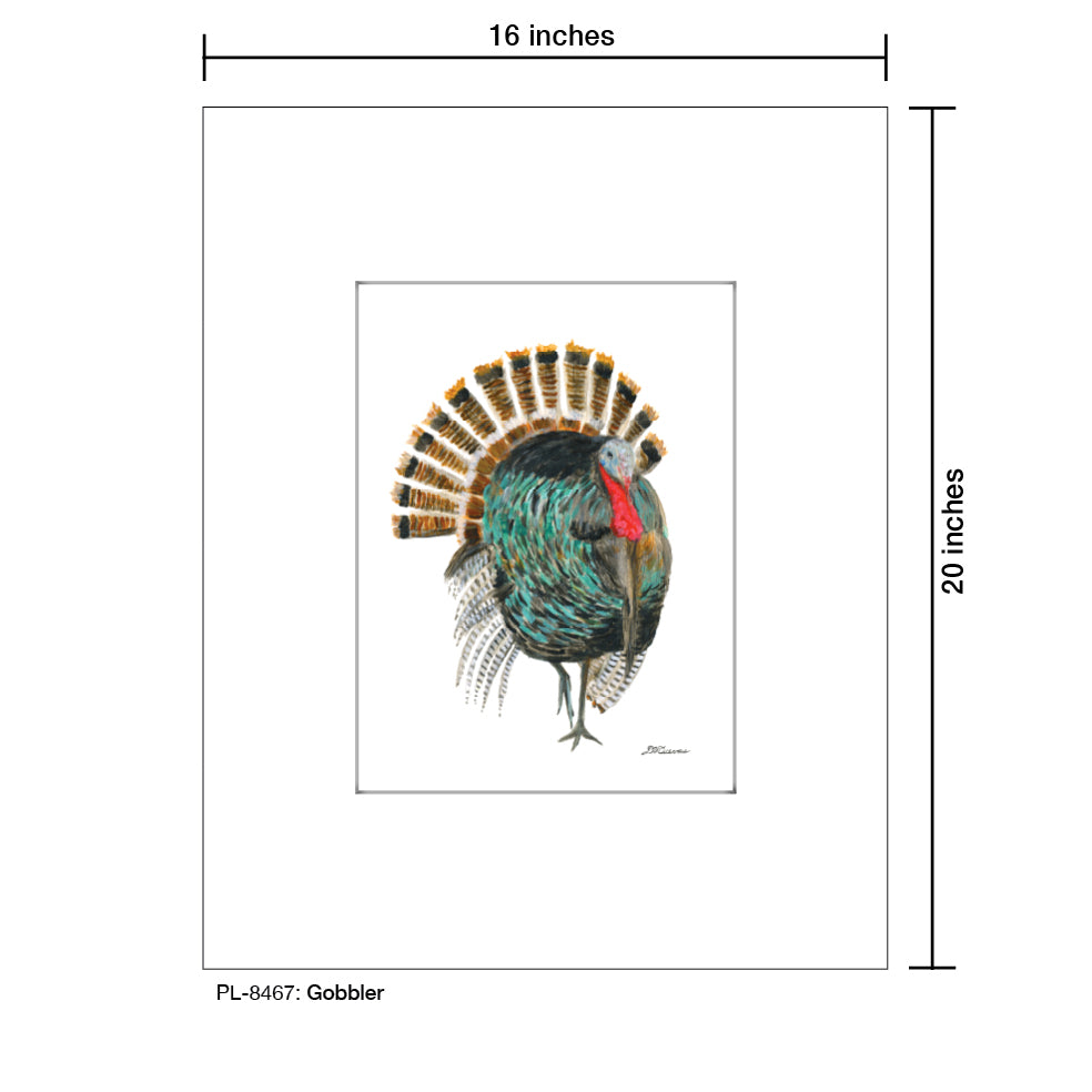 Gobbler, Print (#8467A), Printe Matted, www.printedcanvas.com